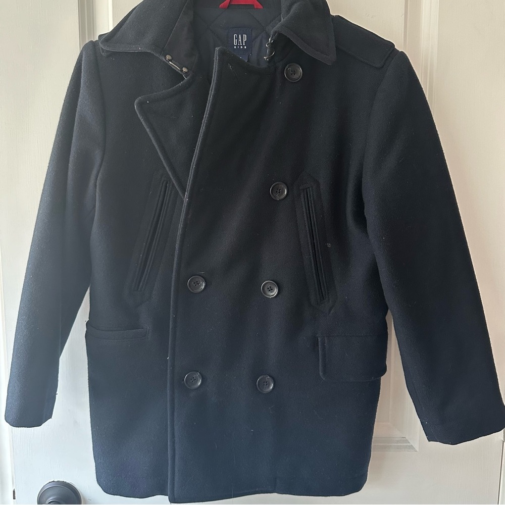 Boys navy blue pea coat-Gap Brand- Size 8